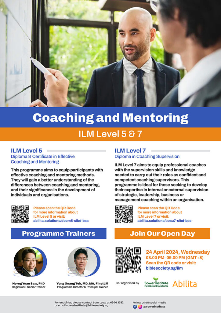 Coaching and Mentoring – ILM Level 5 & 7 - Bible Society